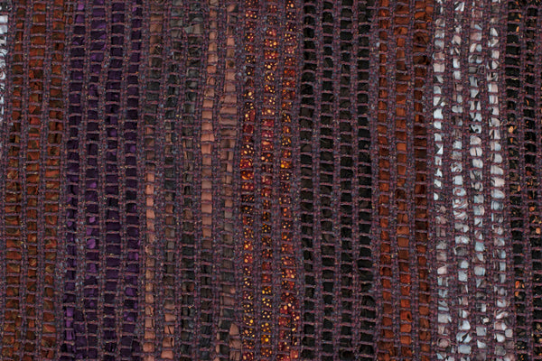 Handwoven Tablerunner, Dusty Purple-Gray-Black, 14" x 42"