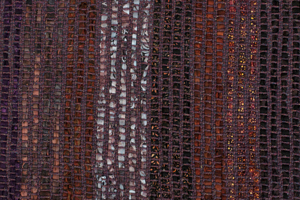 Handwoven Tablerunner, Dusty Purple-Gray-Black, 14" x 42"