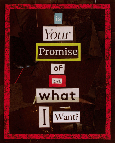 "Promise of Love," original collage, 10" x 8"