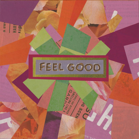 "Feel Good," original collage, 6" x 6"