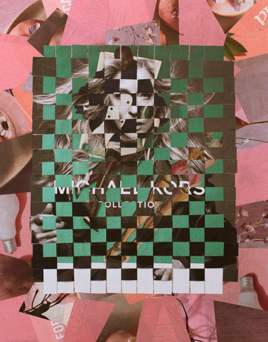 "Ferragamo On My Mind," original collage, 14" x 11"
