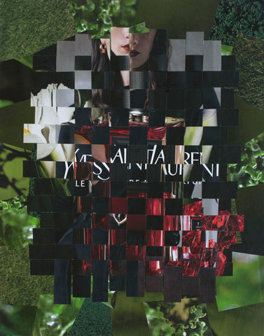 "YSL" original collage, 14" x 11"