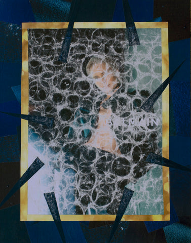 "Balmain" original collage, 14" x 11"