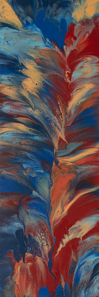 "Fire and Ice," original painting, 36" x 12"