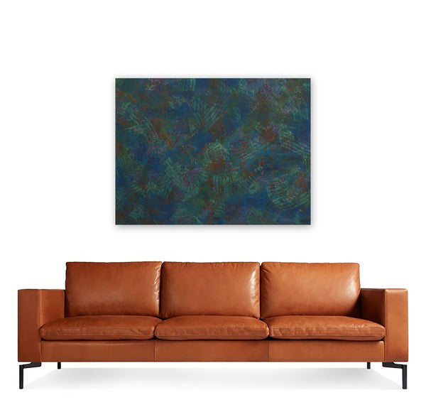 "Submerged," original painting, 36" x 48"