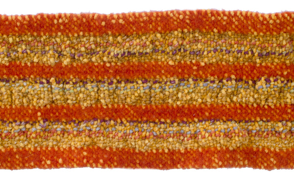 Handwoven and Felted Scarf, "Hot Orange," 5 x 52 inches