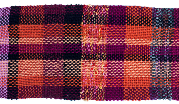 Handwoven Scarf, "Sunset," 6.5" x 59"
