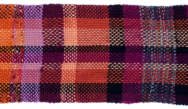 Handwoven Scarf, "Sunset," 6.5" x 59"