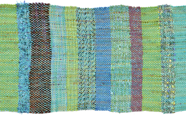Handwoven Scarf, "Sky," 8.5 x 75 inches