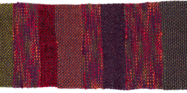 Handwoven Scarf, Red Hot, 6" x 63"