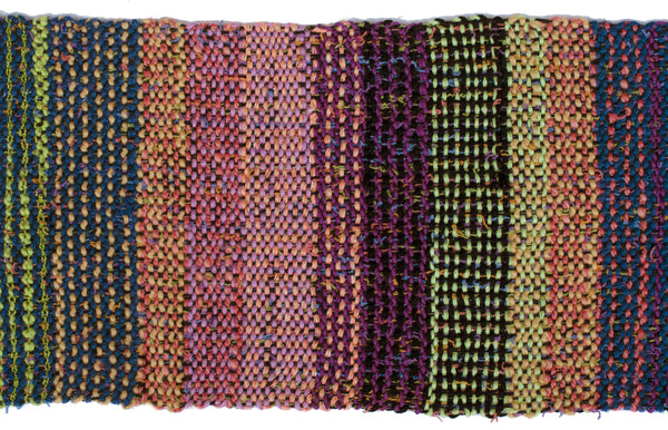 Handwoven Scarf, "Black with Sprinkles," 6.5" x 63"
