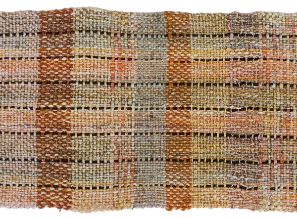 Handwoven Scarf, "Rust and Gray," 7" x 59"