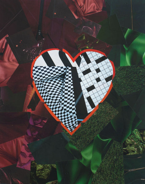Cassandra Tondro, "Checkered Past," heart collage