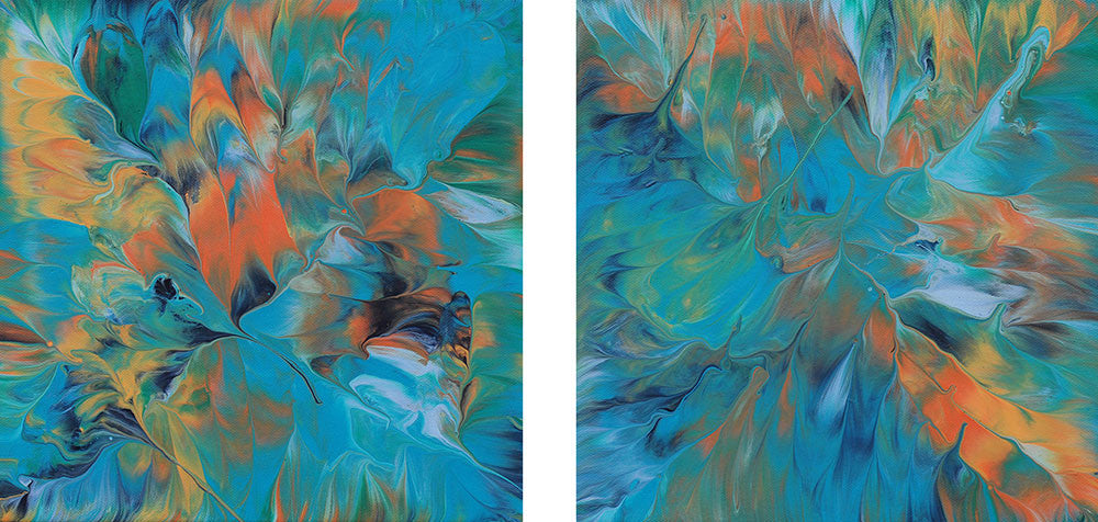 Cassandra Tondro, abstract painting, "Fly Away," small art