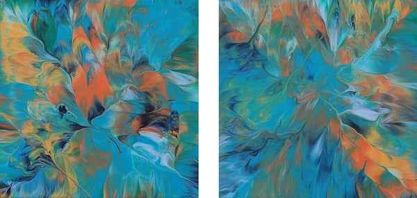 Cassandra Tondro, abstract painting, "Fly Away," small art