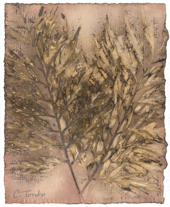 Cassandra Tondro Silk Oak leaf print sustainable art