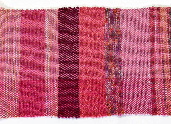 Handwoven Scarf, "Coral," 8.5 x 74 inches