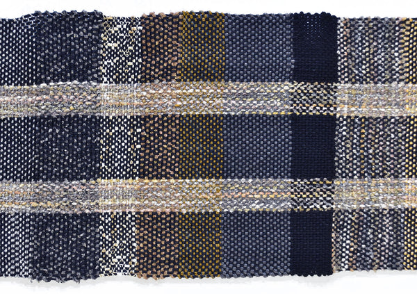 Handwoven Scarf, "Night," 8.5 x 74 inches