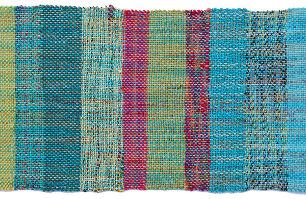 Handwoven Scarf, "Spring," 8.5 x 73 inches