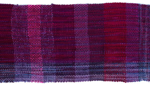Handwoven Scarf, "Cerise," 9 x 72 inches
